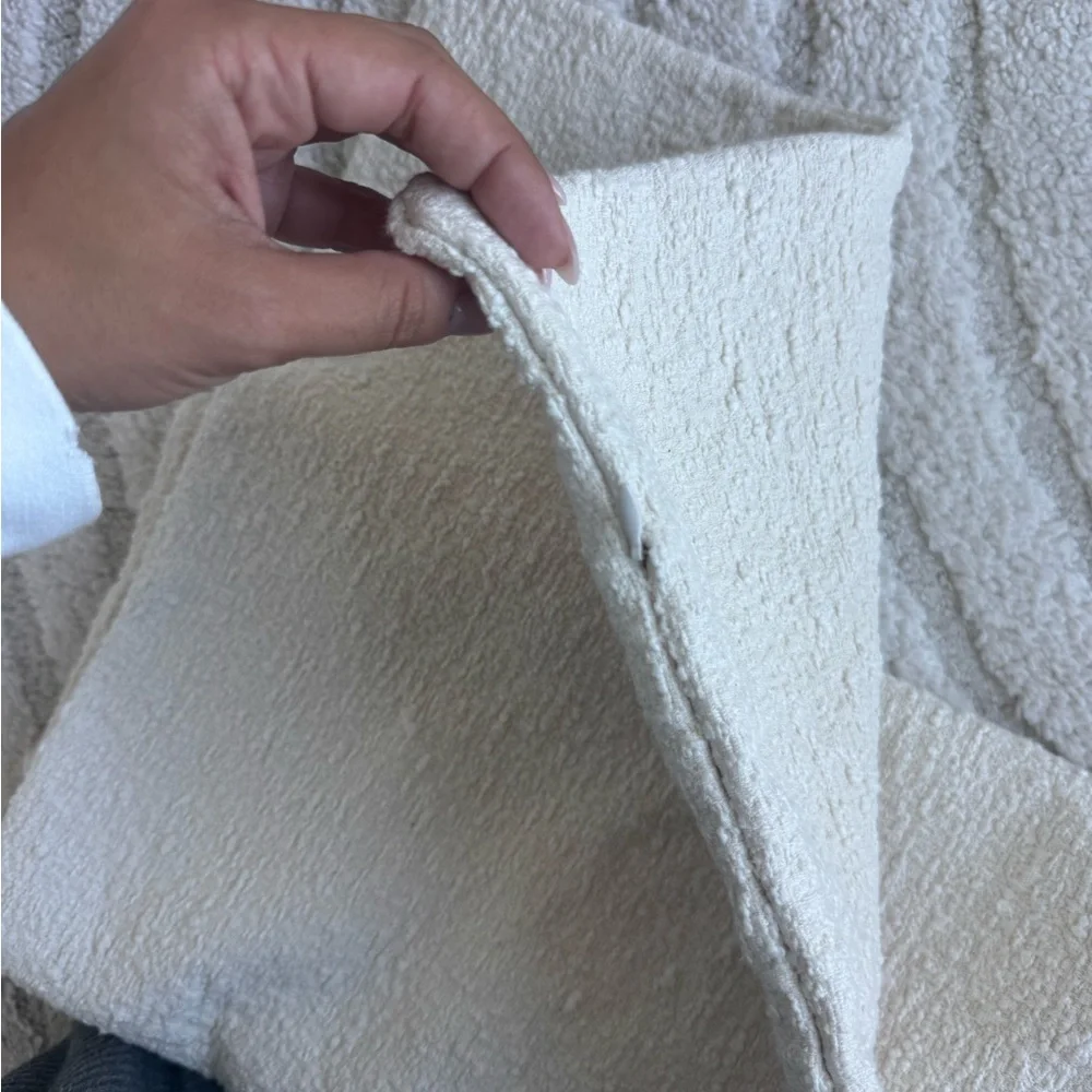 NWOT CB2 boucle pillow cover - ivory - Picture 3 of 4